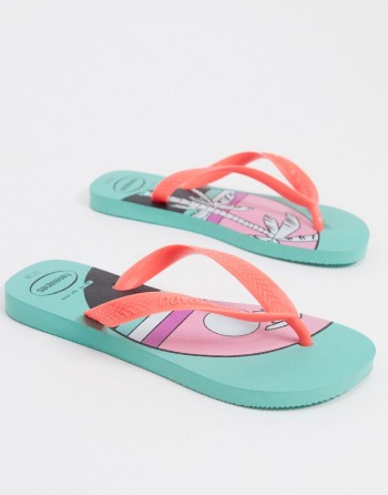 Havaianas Slim Summer Print Roze - Ženske Japanke | 43012WKDO